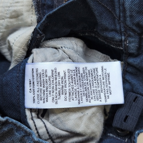 babyGap 1969 dark wash cotton denim jeans shorts 12-18 months baby boy - Picture 5 of 7